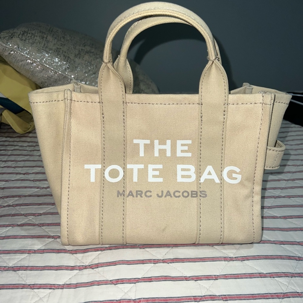 Marc Jacobs Canvas Mini Tote Bag in Beige.